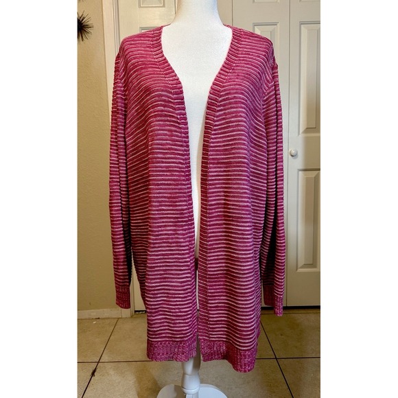 MAURICES Women's Open Loose  Knit Cardigan Sweater 3X Multi Color Long Sleeve - Picture 1 of 9